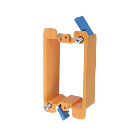 home depot wall plate mounting bracket metal single gang|one gang polycarbonate orange bracket.